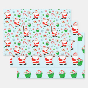 Baseball Christmas Holiday Gifts Wrapping Paper Sheet