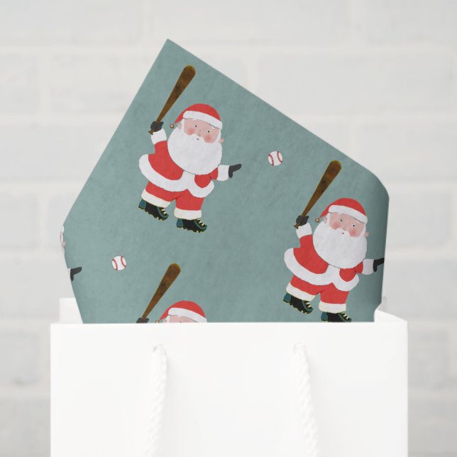 Baseball Christmas Holiday Tissue Paper (Gift Bag)