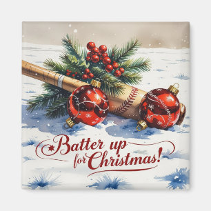 Baseball Christmas Magnet – Festive Sports Decor