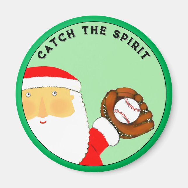 Baseball Christmas Stocking Stuffers Magnet (Front)