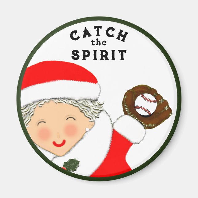 Baseball Christmas Stocking Stuffers Magnet (Front)