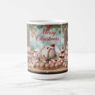 Baseball Christmas themed for player Coffee Mug