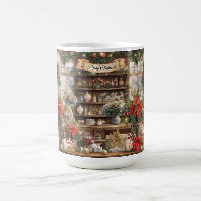 Baseball Christmas themed for player  Coffee Mug (Center)