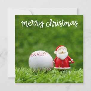 Baseball Christmas themed Holiday Card