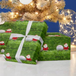 Baseball Christmas Themed Wrapping Paper