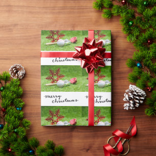 Baseball Christmas Themed Wrapping Paper