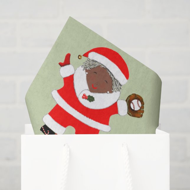 Baseball Christmas Tissue Paper (Gift Bag)
