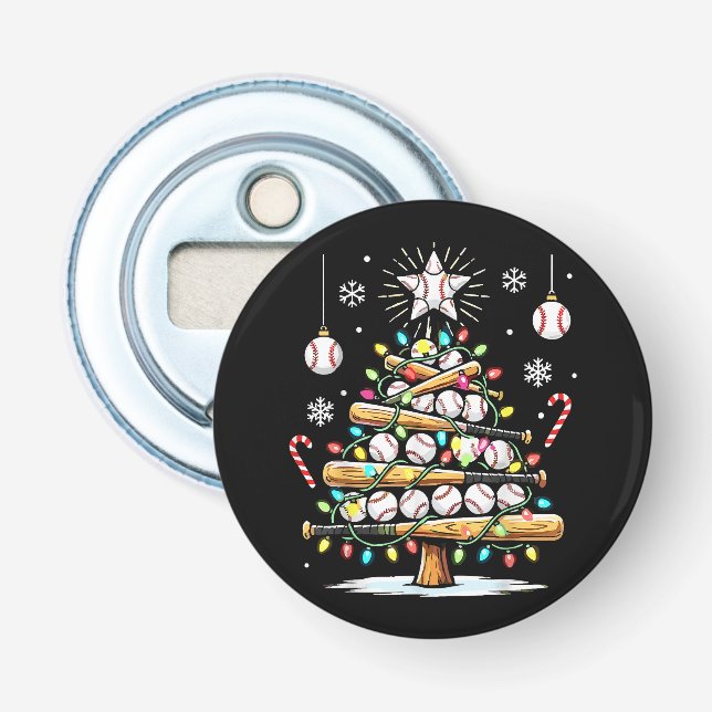 Baseball Christmas Tree Bottle Opener (Front)