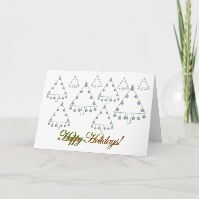 Baseball Christmas Tree Farm Card (Front)
