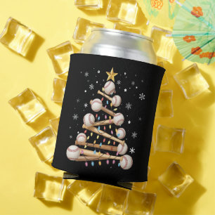 Baseball Christmas Tree Light Xmas Sports Lover Can Cooler