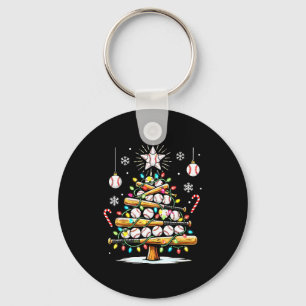Baseball Christmas Tree Lights  Key Ring