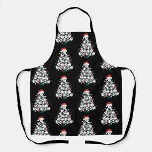 Baseball Christmas Tree Santa Sports Apron