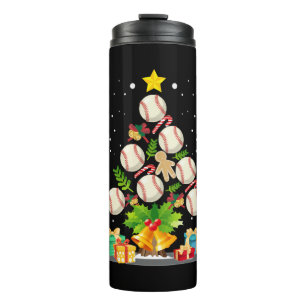 baseball christmas tree thermal tumbler