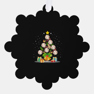 baseball christmas tree tree decoration card