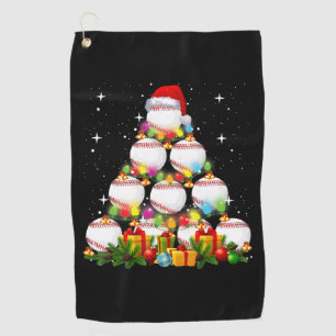 Baseball Christmas Tree Xmas Baseball Player Gift Golf Towel