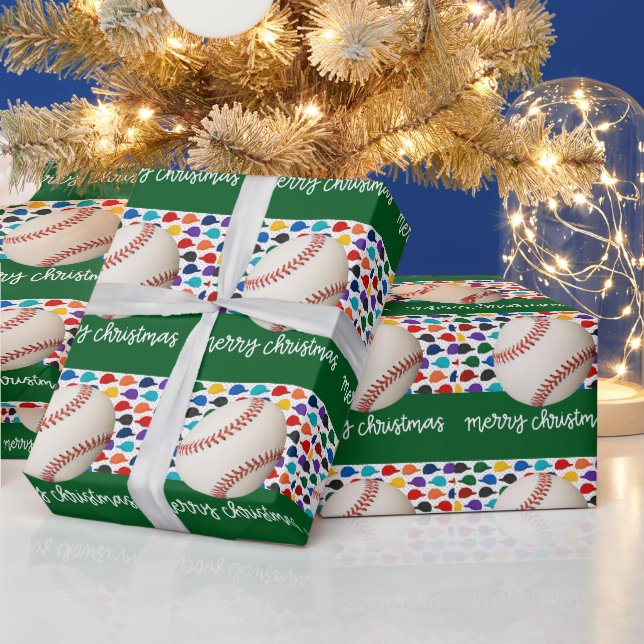 Baseball Christmas  Wrapping Paper (Holidays)