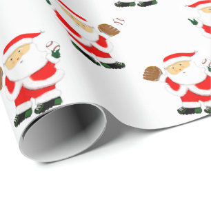 Baseball Christmas Wrapping Paper