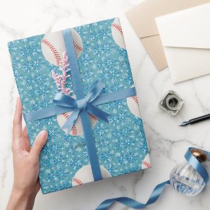 Baseball Christmas Wrapping Paper
