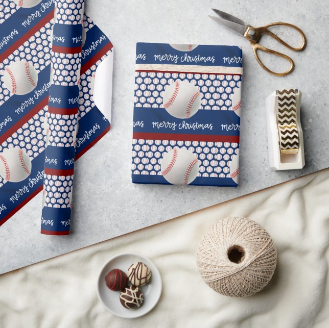 Baseball Christmas  Wrapping Paper (Crafts)