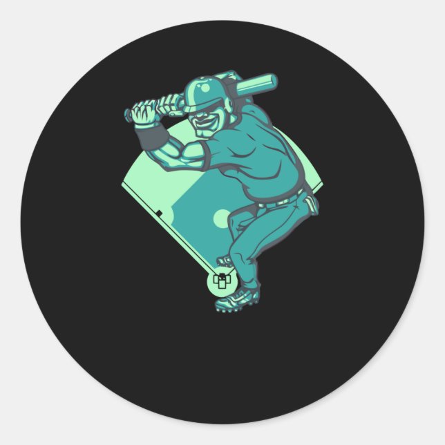Baseball Classic Round Sticker (Front)