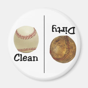 Baseball Clean Dirty Dishwasher Magnet
