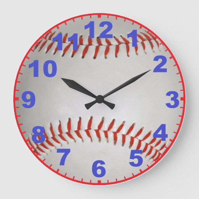 Baseball Clock With Numbers (Front)