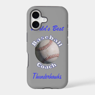 Baseball Coach Blue on Away Grey