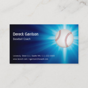 Baseball Coach Business Card