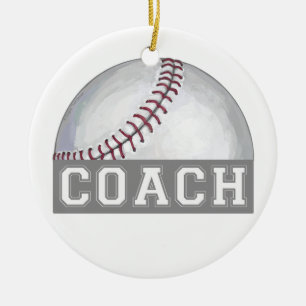 Baseball Coach Ceramic Ornament