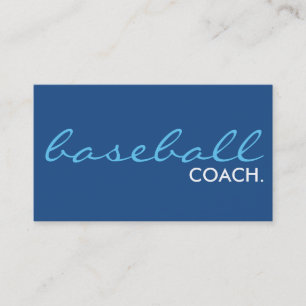 baseball coach. (colour customisable) business card