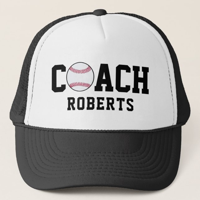 ⚾️ Baseball Coach [custom name] Trucker Hat (Front)