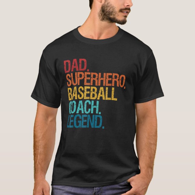 Baseball Coach Dad  For Men Women Family Matching  T-Shirt (Front)