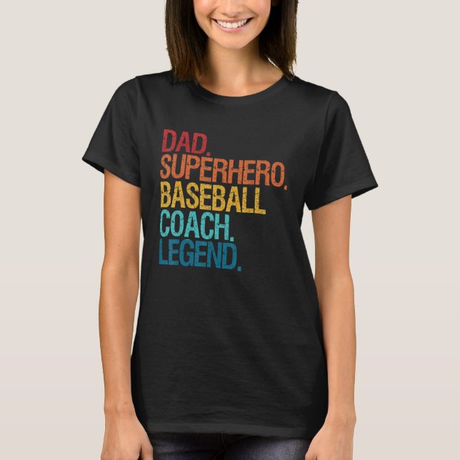 Baseball Coach Dad  For Men Women Family Matching  T-Shirt (Front)