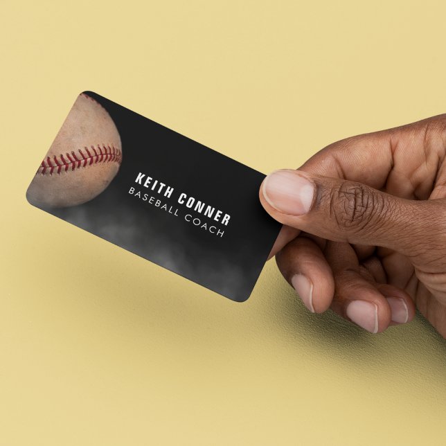 Baseball Coach Instructor Black  Business Card (Creator Uploaded)