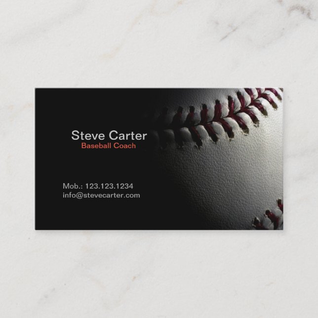 Baseball Coach or Player Fitness Sport Card (Front)