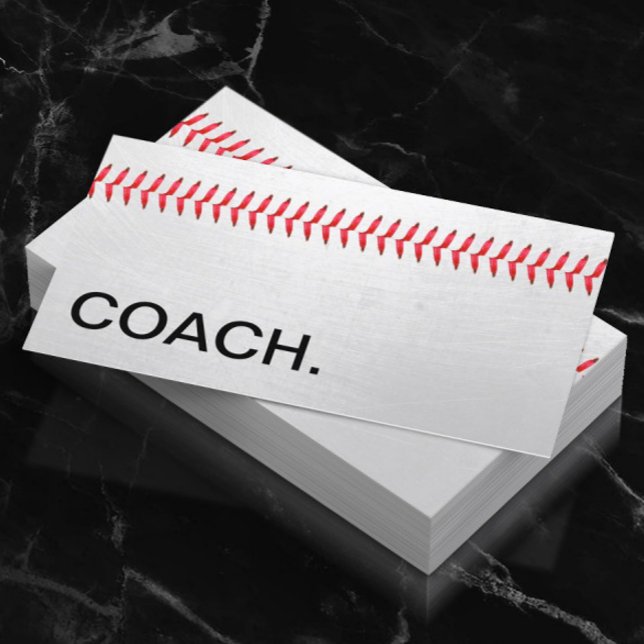 Baseball Coach Professional Sports Business Card (Creator Uploaded)