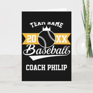 Baseball Coach Retirment Team Mum Player Team Gift Card