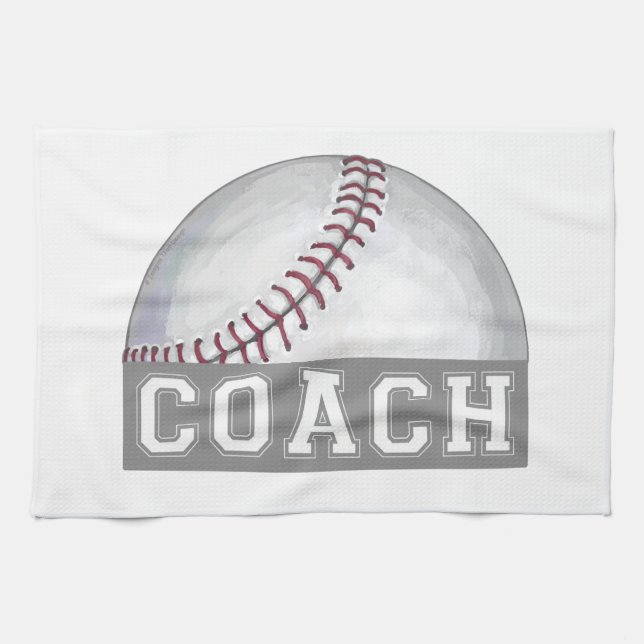 Baseball Coach Tea Towel (Horizontal)