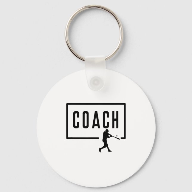 Baseball Coach Team Middle High School College Coa Key Ring (Front)