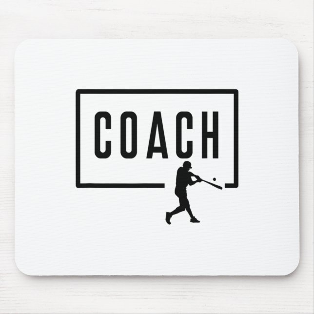 Baseball Coach Team Middle High School College Coa Mouse Pad (Front)