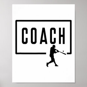 Baseball Coach Team Middle High School College Coa Poster