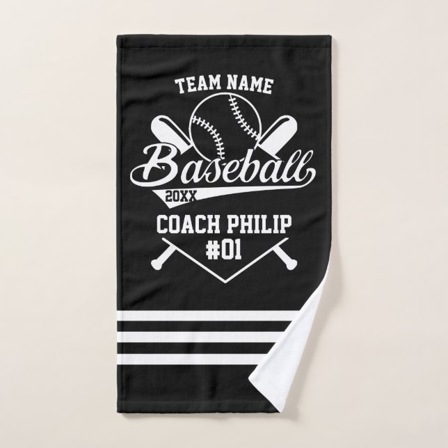 Baseball coach team Mom player team gift Hand Towel (Hand Towel)