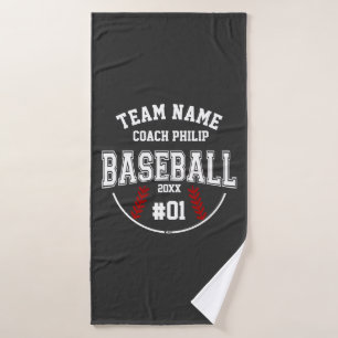 Baseball coach team Mom player thank you gift Bath Towel