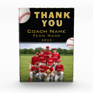 Baseball Coach Team Name Photo Block