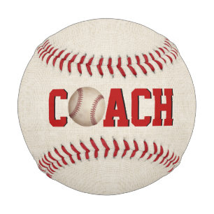 Baseball Coach Text With Ball