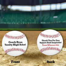 Baseball Coach Thank You Appreciation