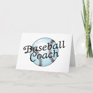 Baseball Coach Thank You Card