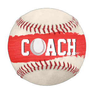 Baseball Coach With Ball On Paint