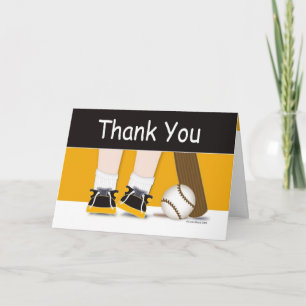 Baseball Coach-Workers Thank You in Orange/Black Card