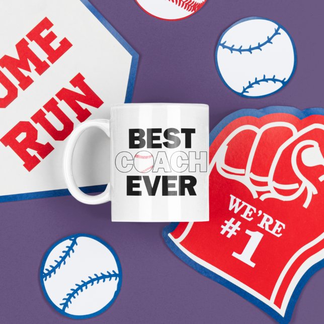 Baseball Coach's BEST COACH EVER Thank You Sports Coffee Mug (Creator Uploaded)
